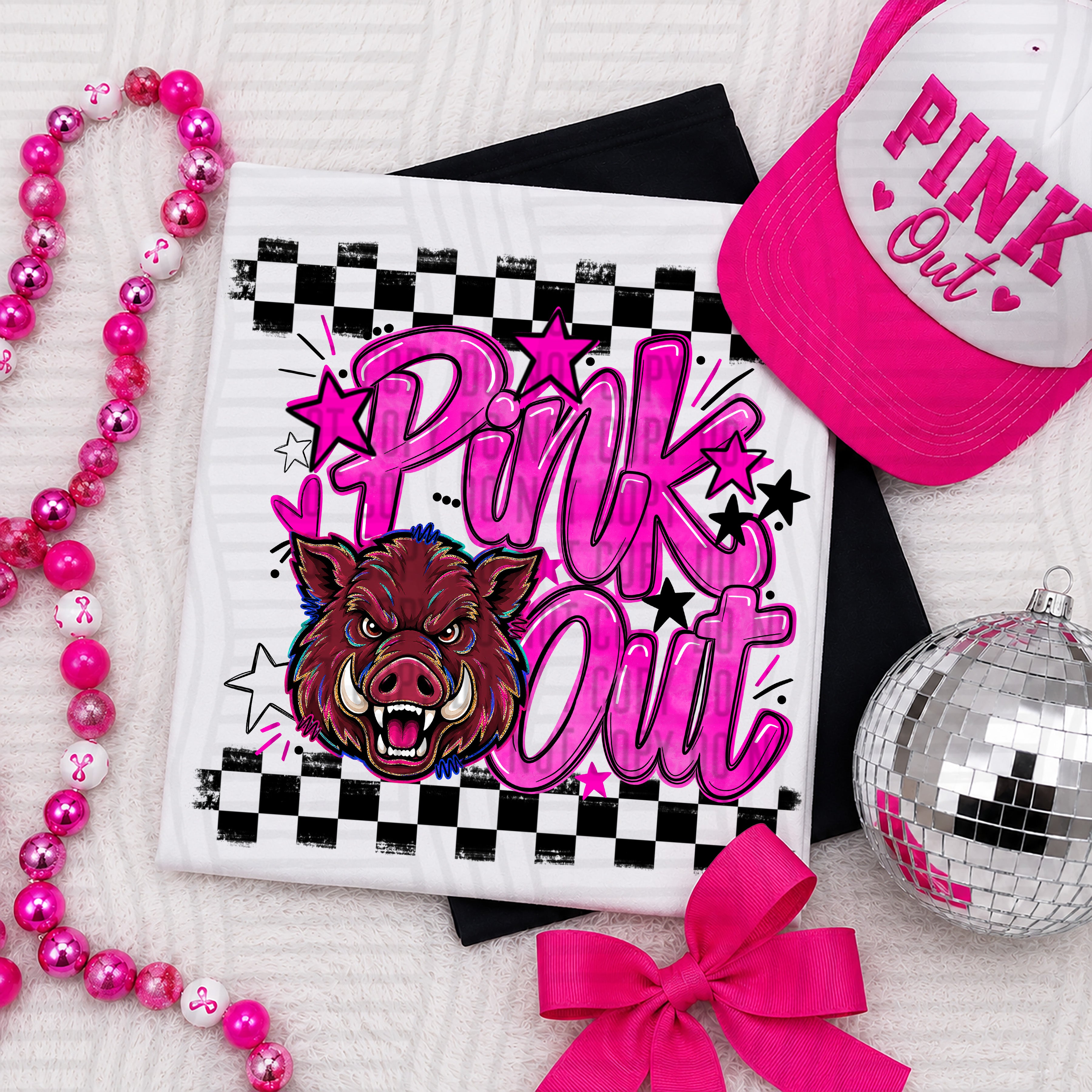 Pink Out Mascots CC Razorbacks design