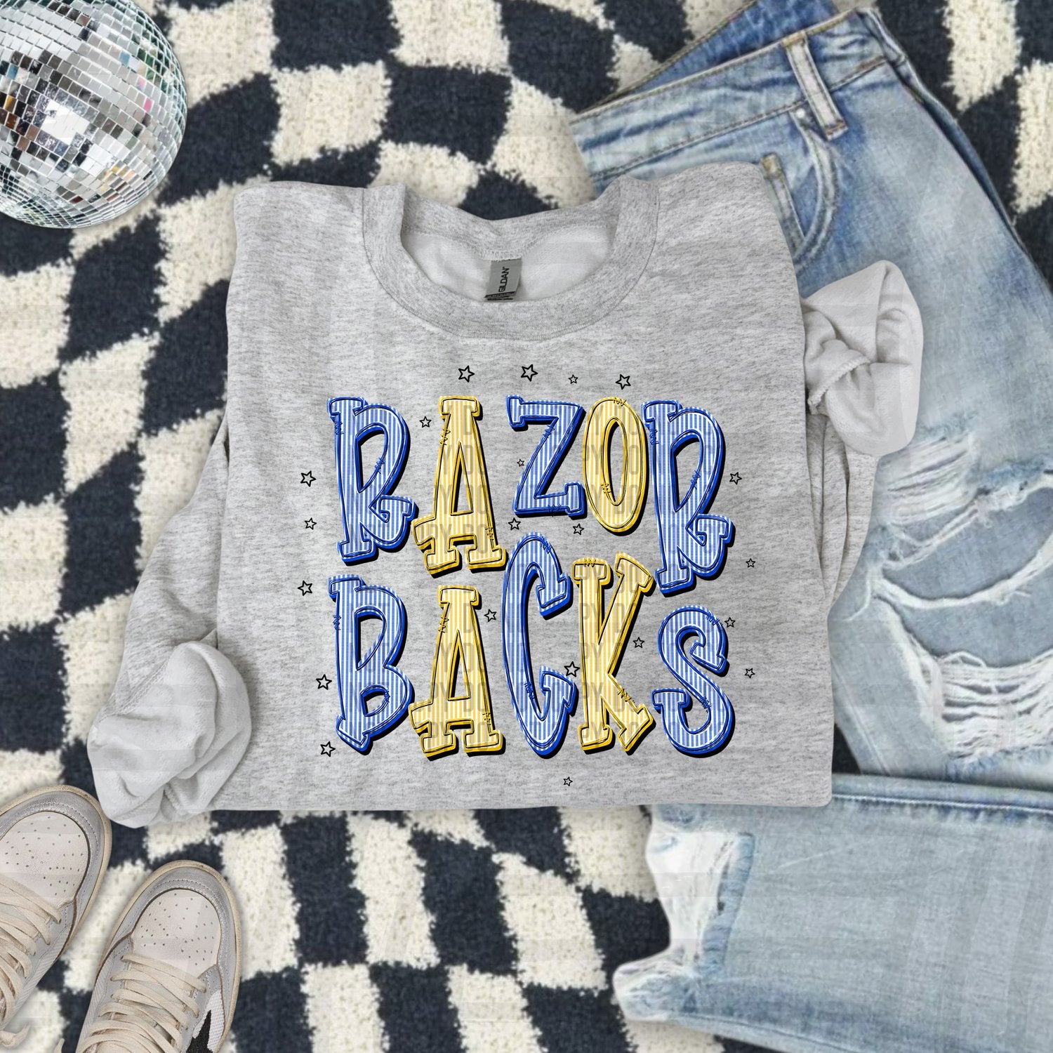Seersucker Chic Two Color Mascots Razorbacks design