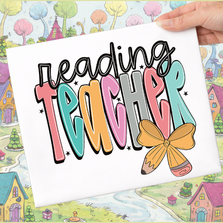 Reader Teacher Doodle Pencil – DTF Transfer
