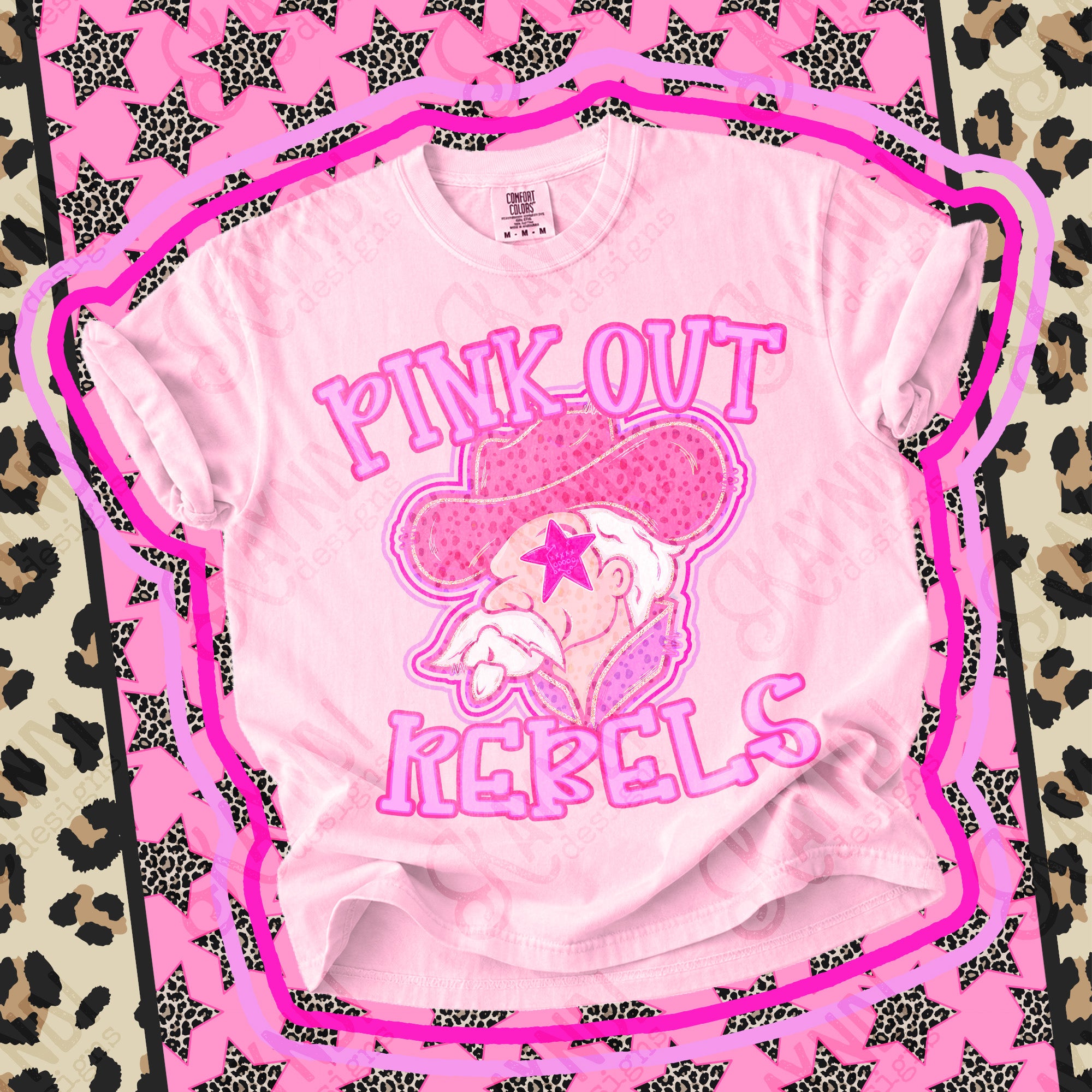 Pink Out Mascots Rebels 2 mockup