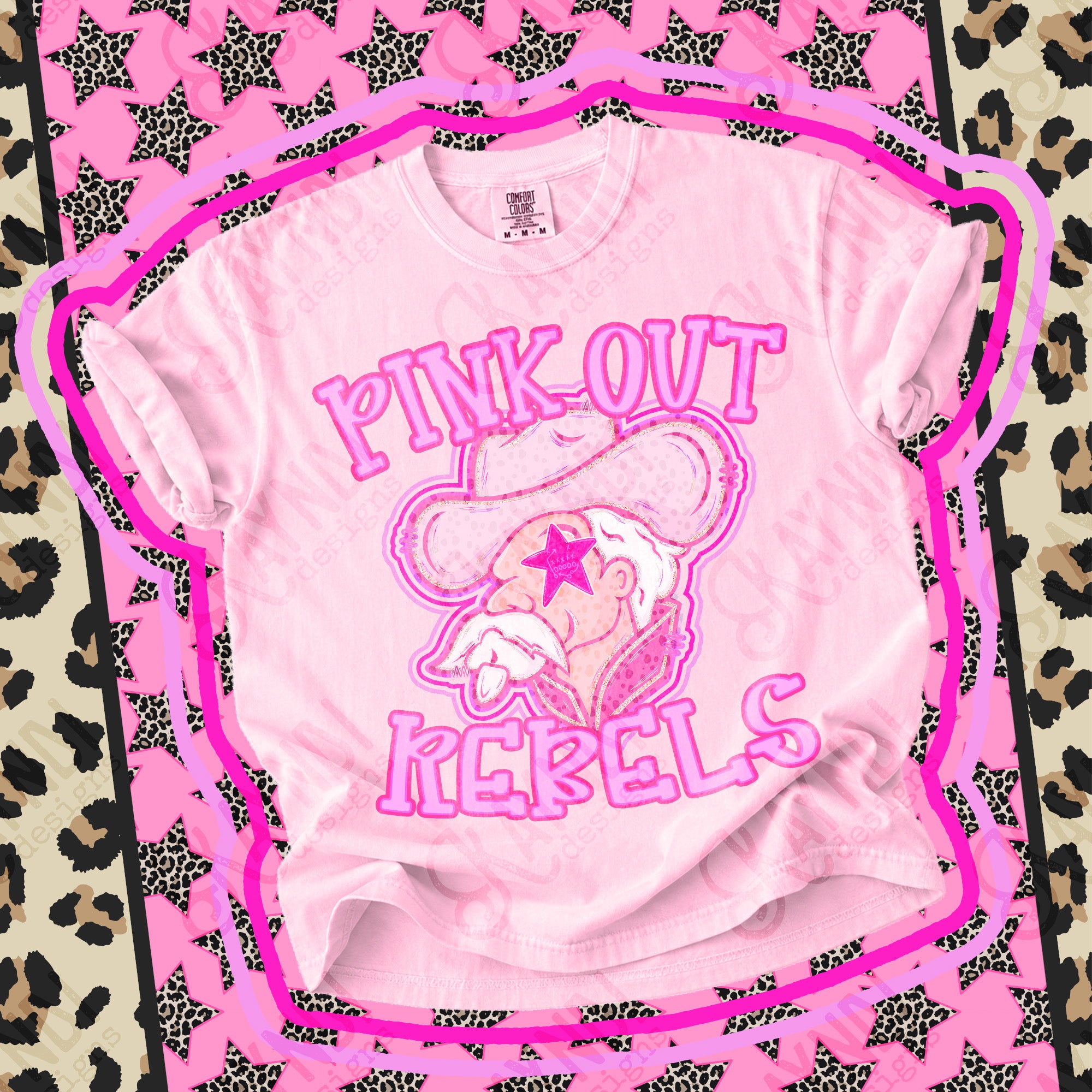 Pink Out Mascots Rebels 3 mockup