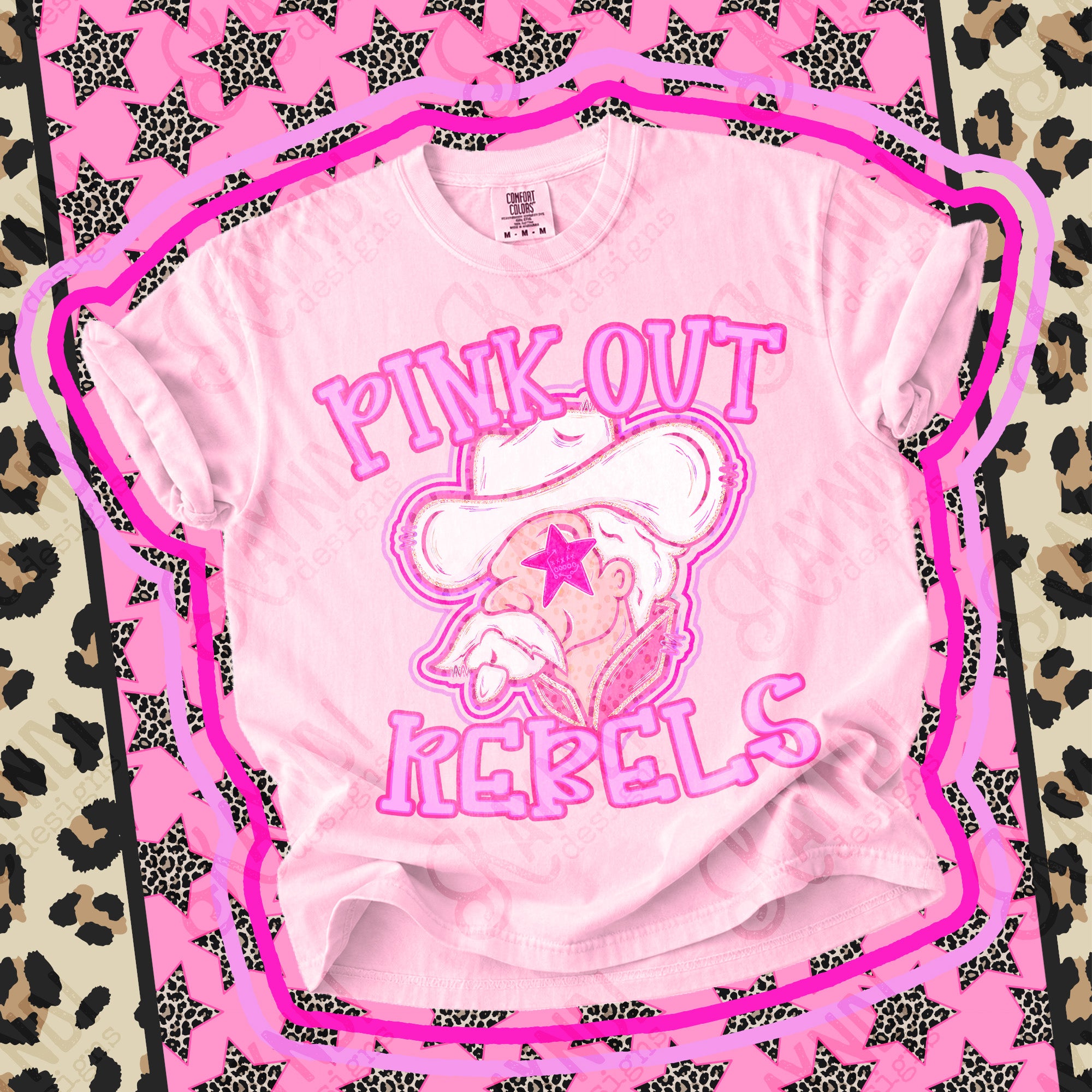 Pink Out Mascots Rebels 5 mockup