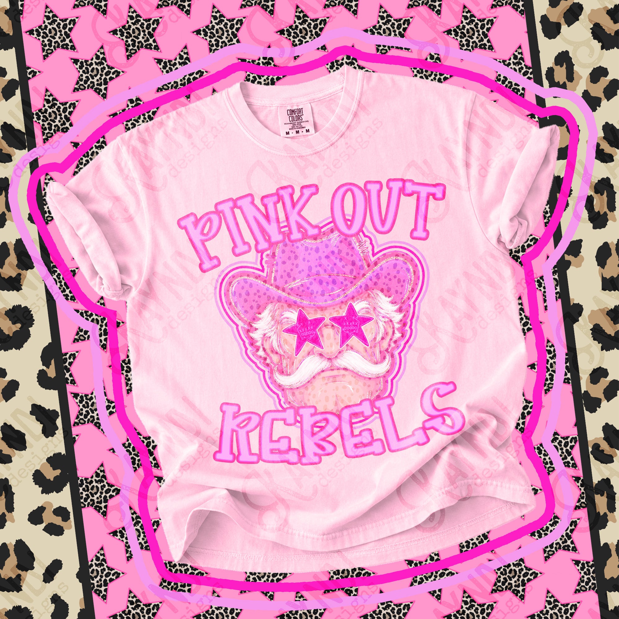 Pink Out Mascots Rebels 6 mockup