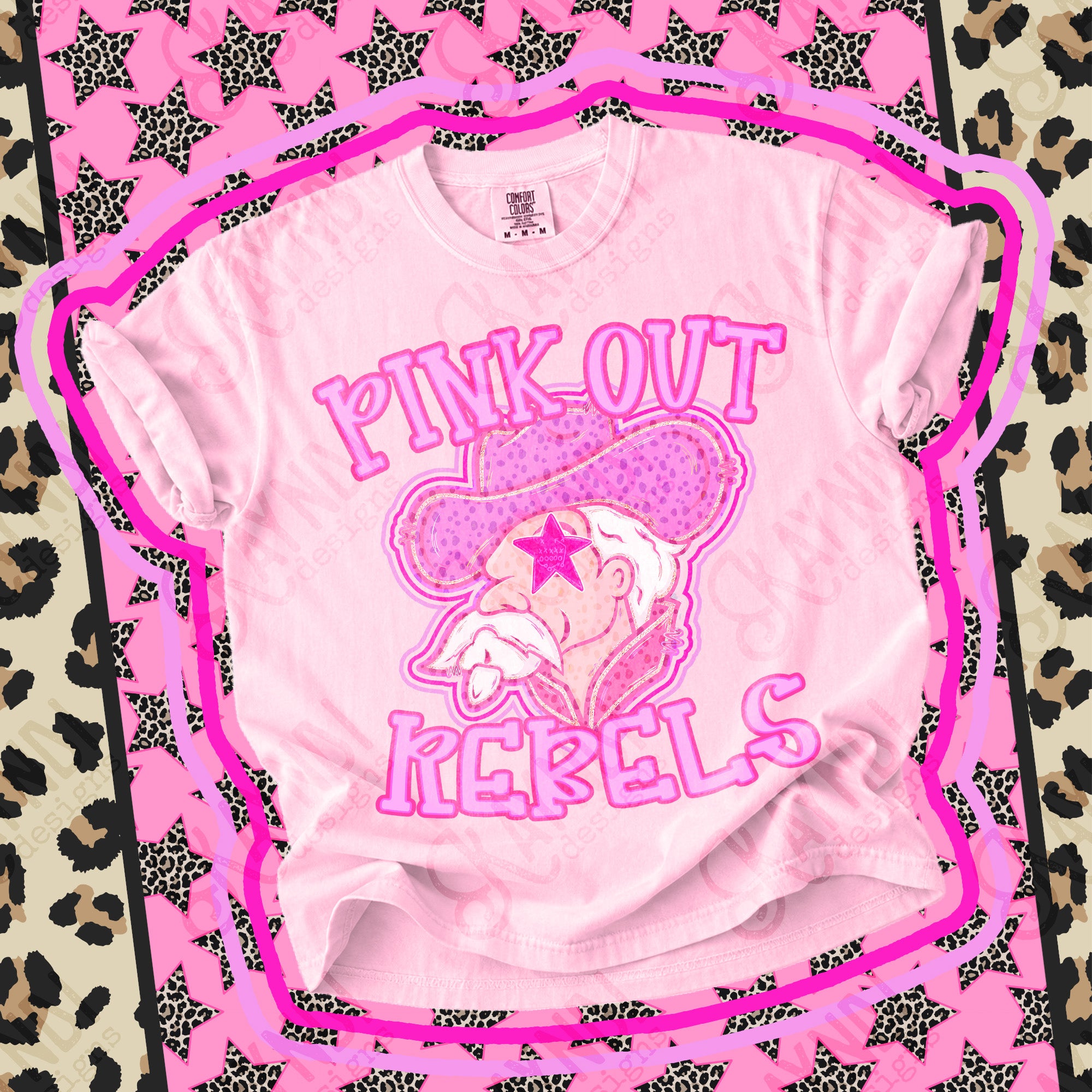 Pink Out Mascots Rebels mockup