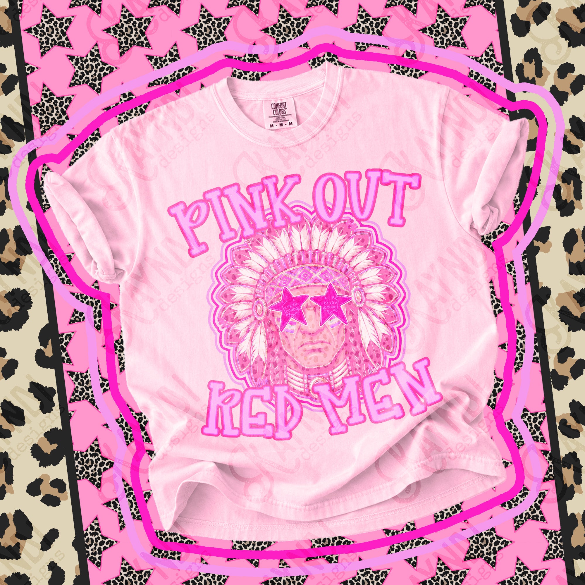 Pink Out Mascots Red Men 4 mockup