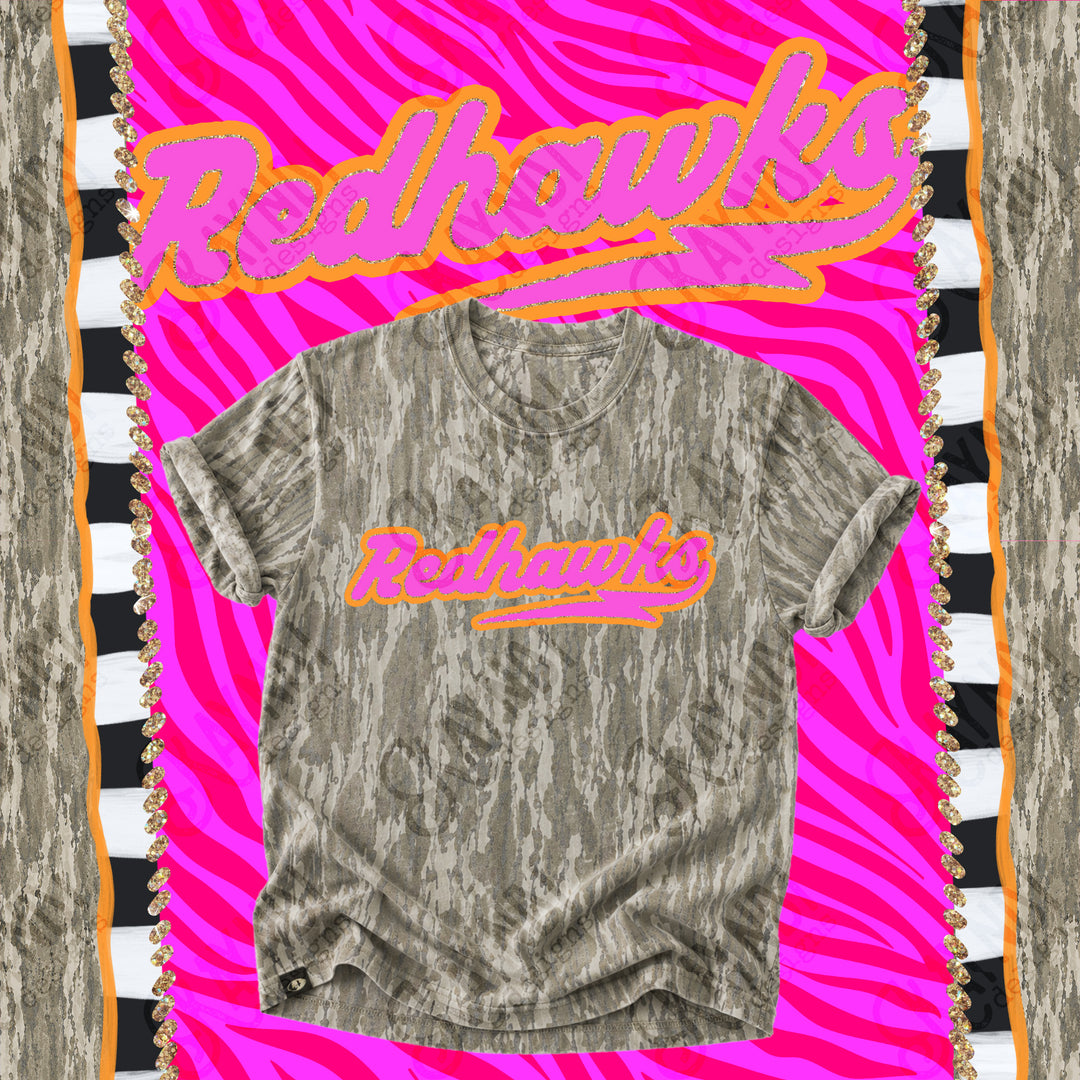 Prism Script Mascot Light Wash Camo Tee