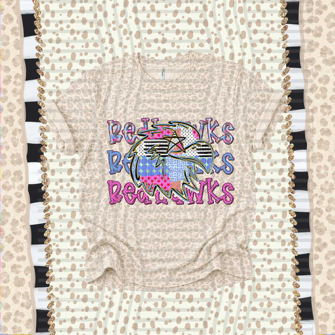 Redhawks Dolly Doodle mascot DTF transfer