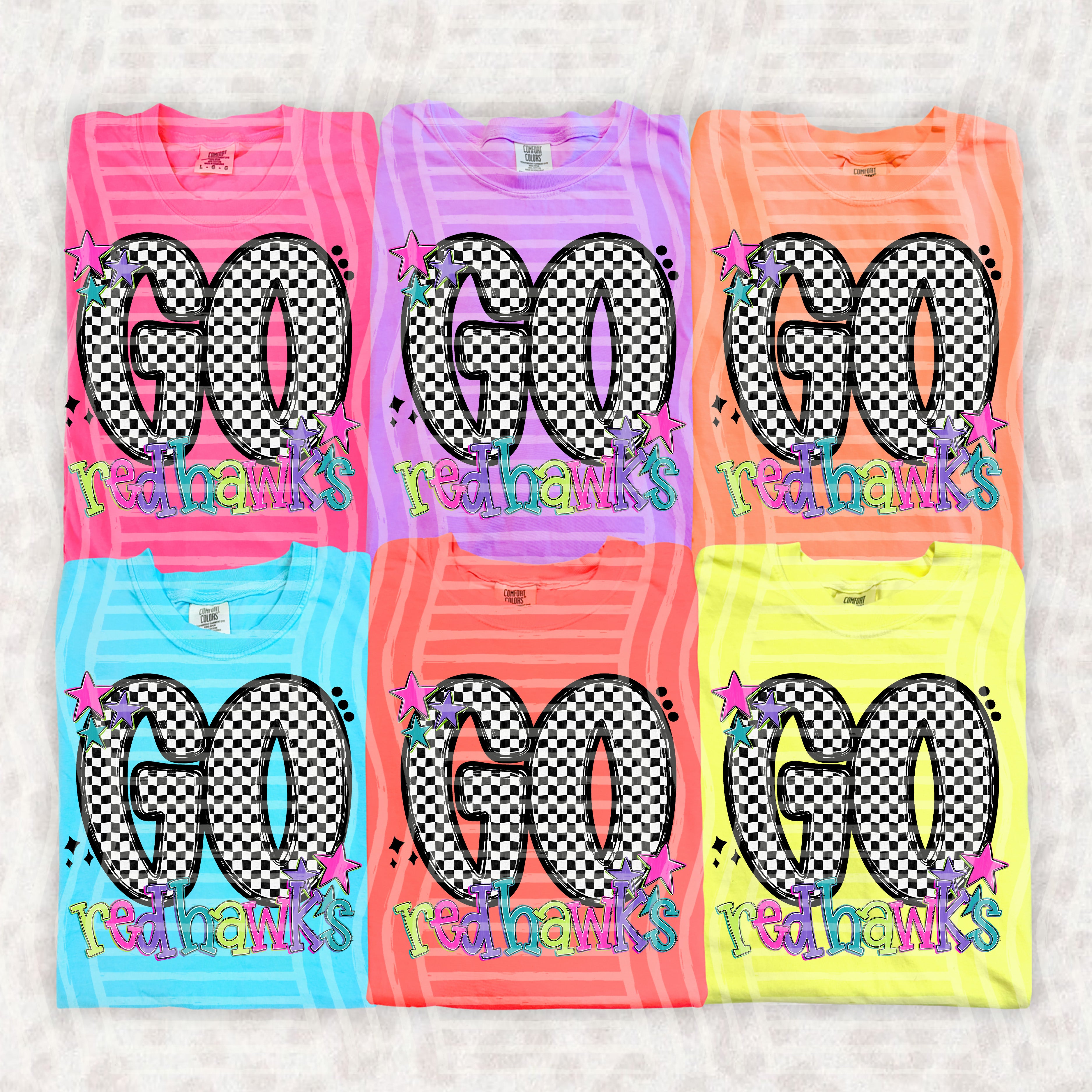 Go Checker Neons Mascots Redhawks design