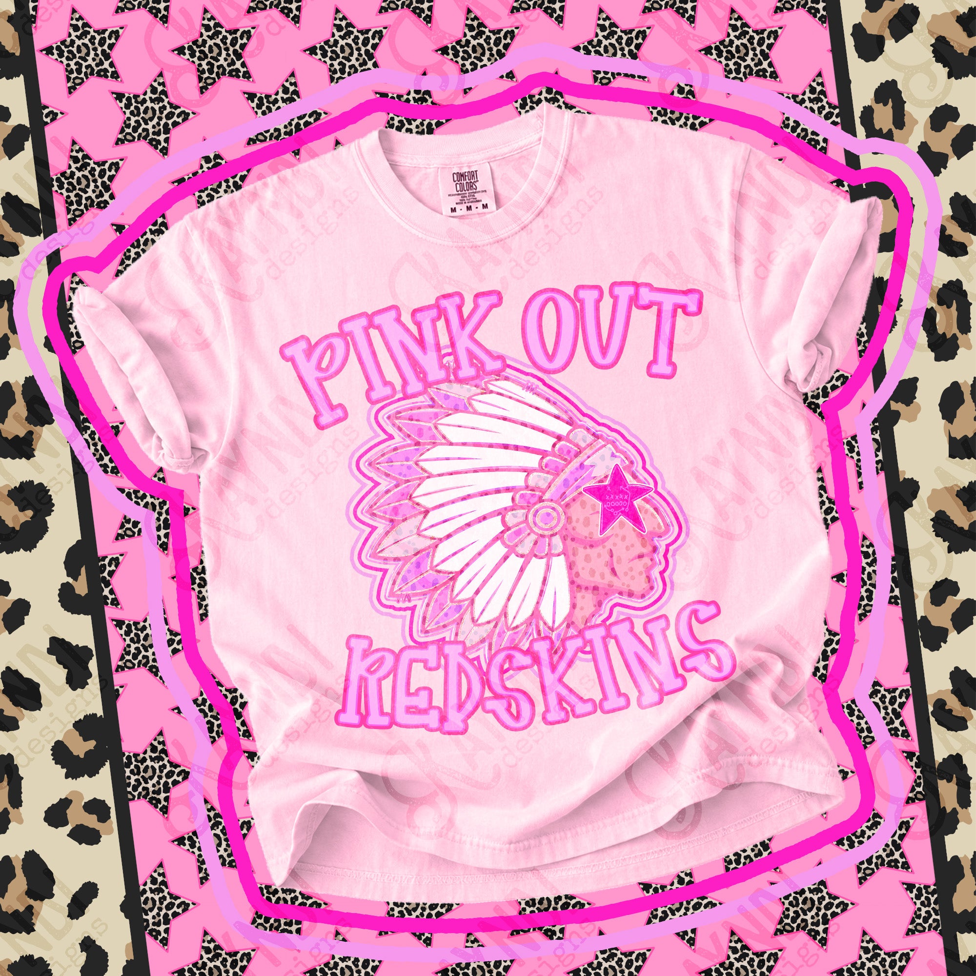Pink Out Mascots Redskins 2 mockup
