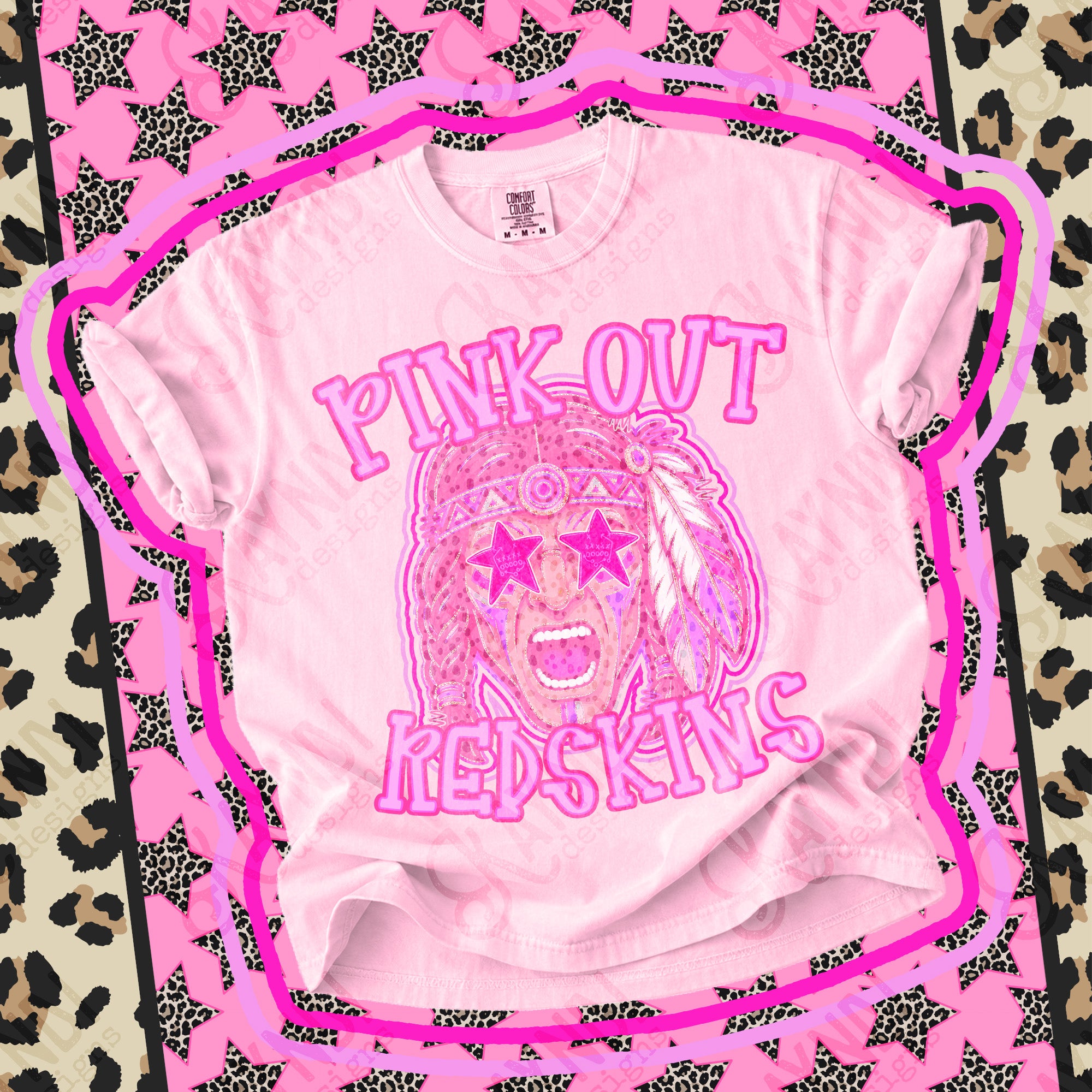 Pink Out Mascots Redskins 4 mockup