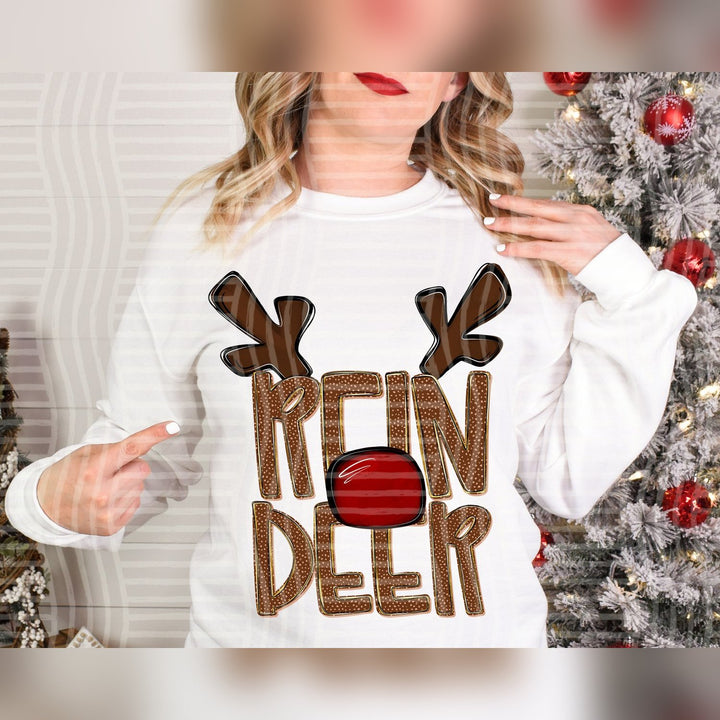 Reindeer Deer Antler Mascots DTF transfer