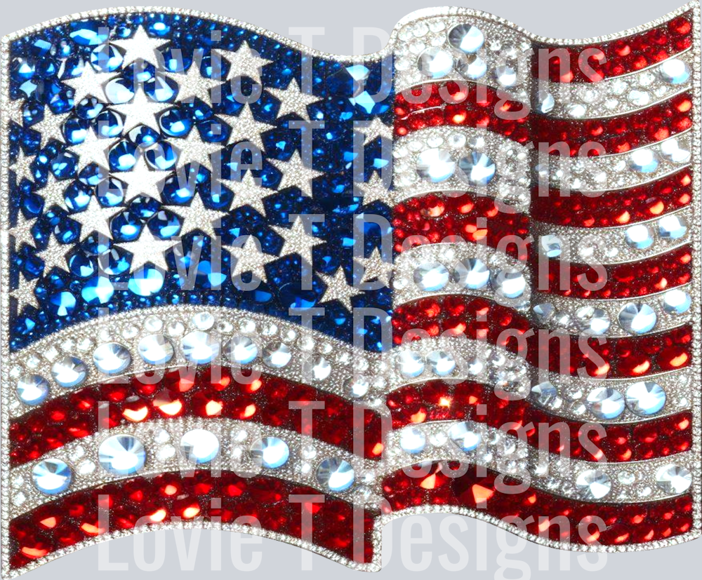 Rhinestone American Flag