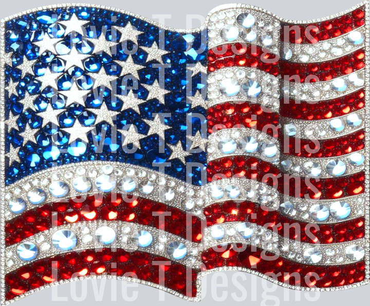 Rhinestone American Flag