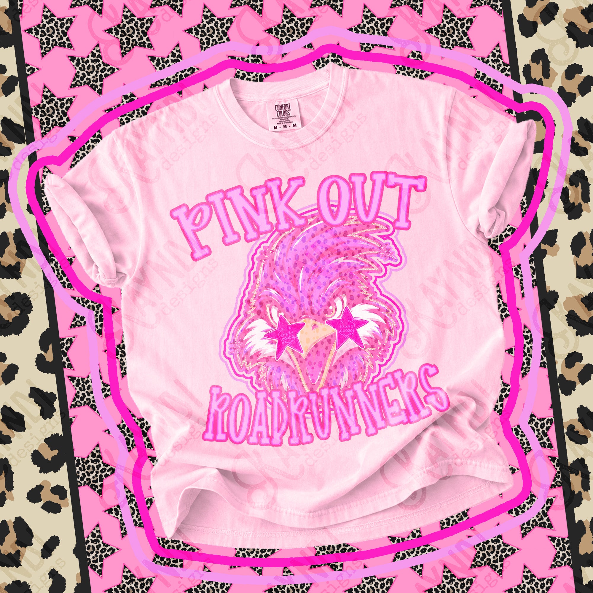 Pink Out Mascots Roadrunners mockup