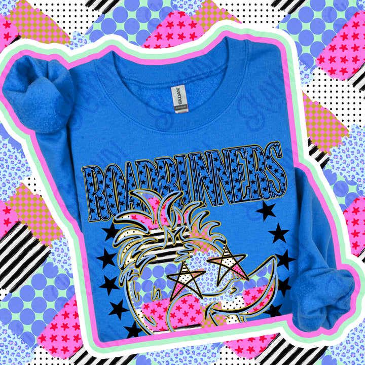 Roadrunners Patchwork Varsity Stars mascot DTF transfer