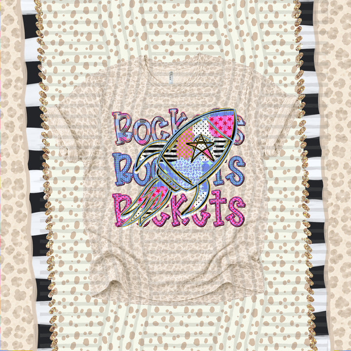 Rockets Dolly Doodle mascot DTF transfer