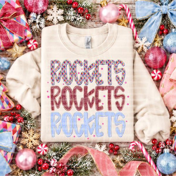 Jingle Jumble Stacked Mascots Rockets design