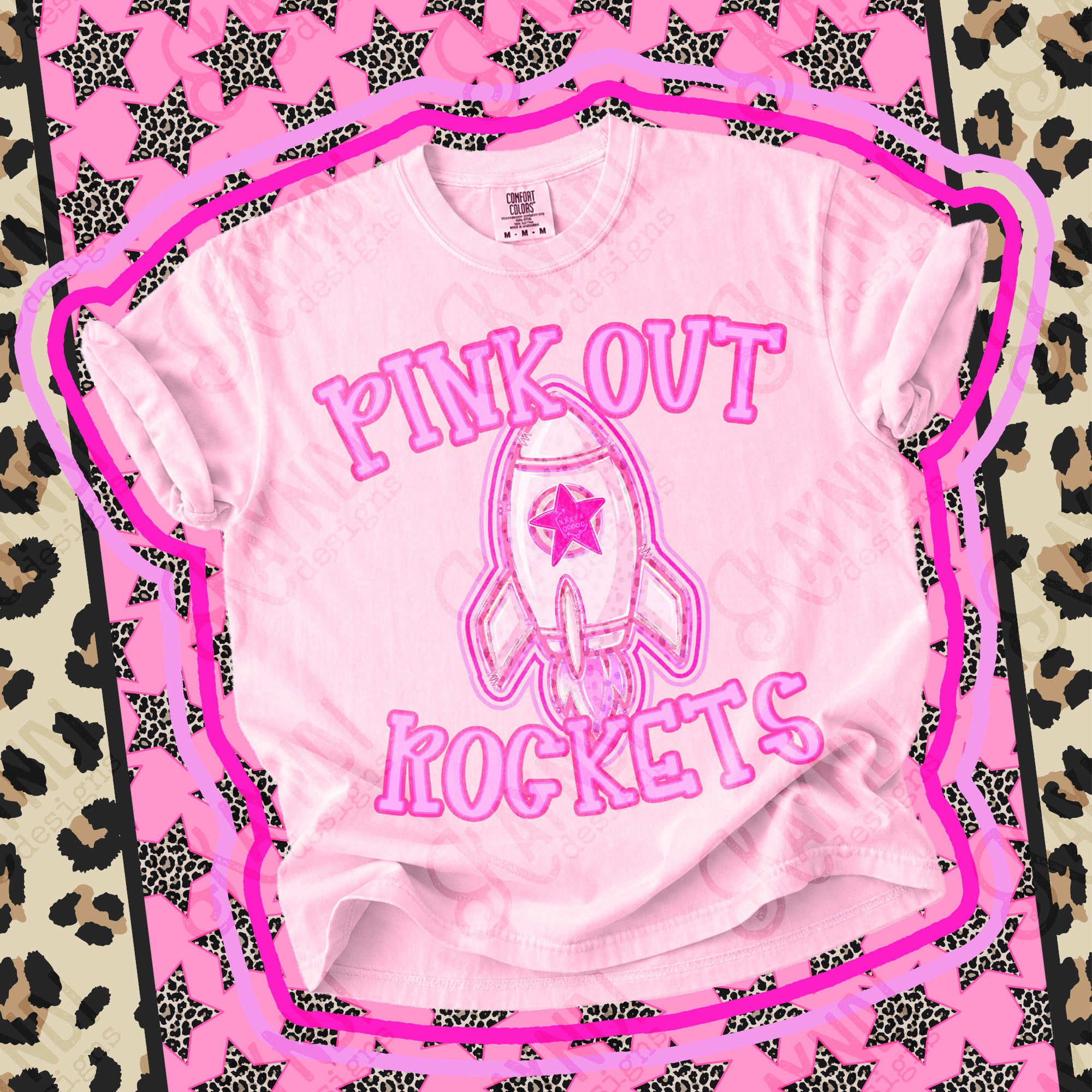 Pink Out Mascots Rockets mockup