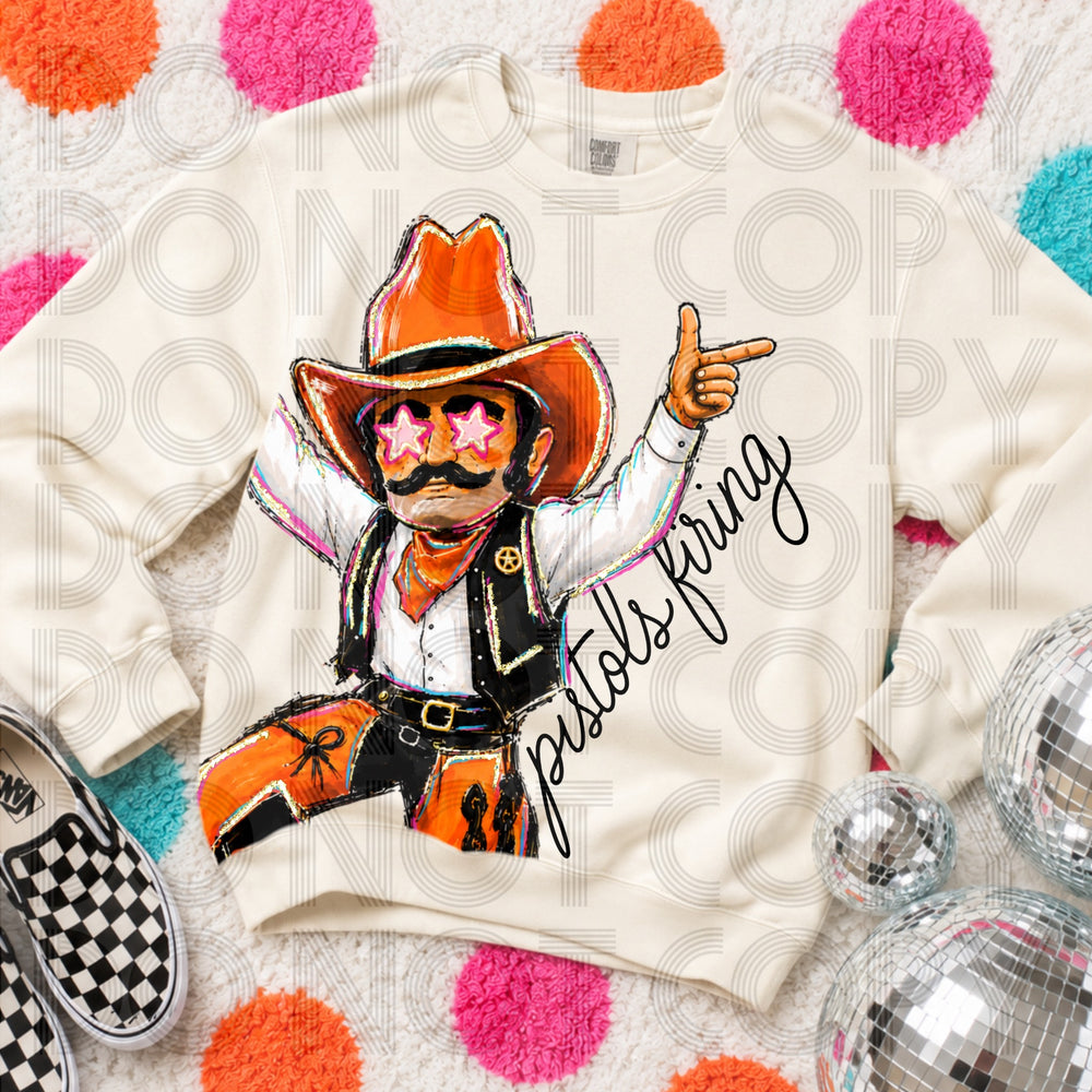 Oklahoma State Cowboys Rockin Delulu DTF transfer design mockup