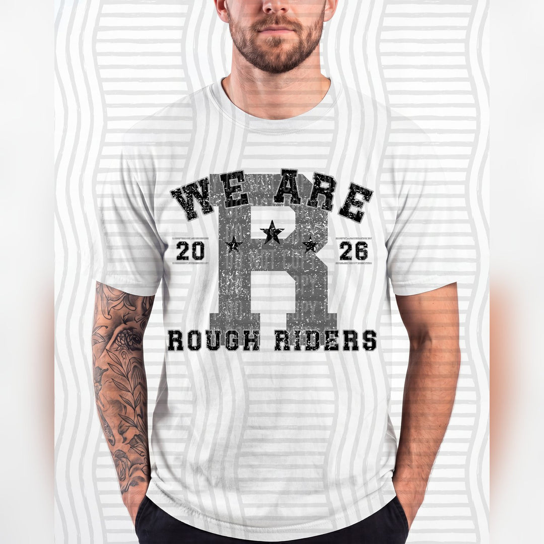 Rough Riders Varsity Initials Mascots DTF transfer