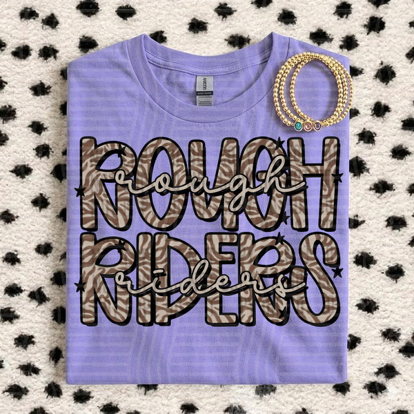 Zebra Mascots Rough Riders design