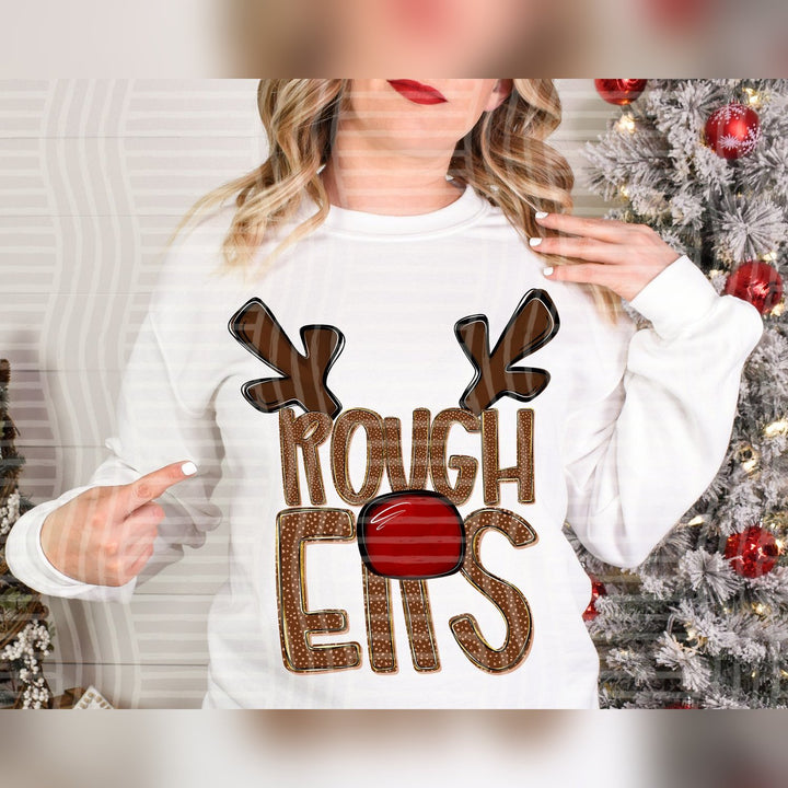 Roughers Deer Antler Mascots DTF transfer