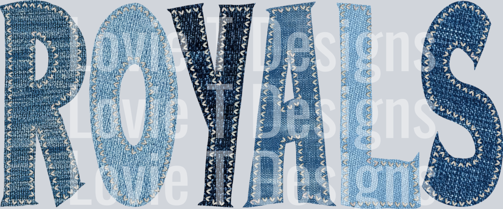 Royals Denim Patch Stitch