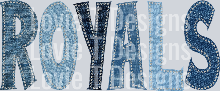 Royals Denim Patch Stitch