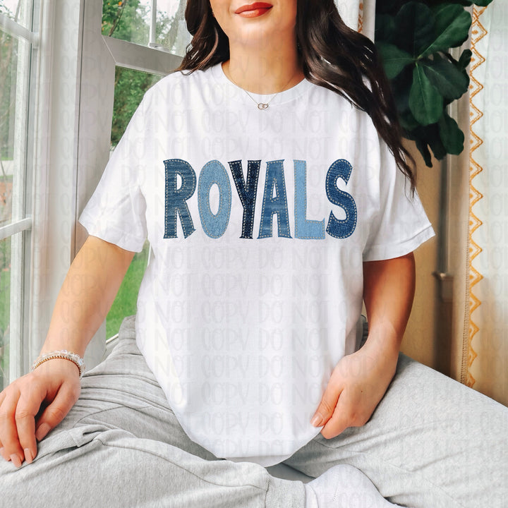 ROYALS DENIM PATCH STITCH