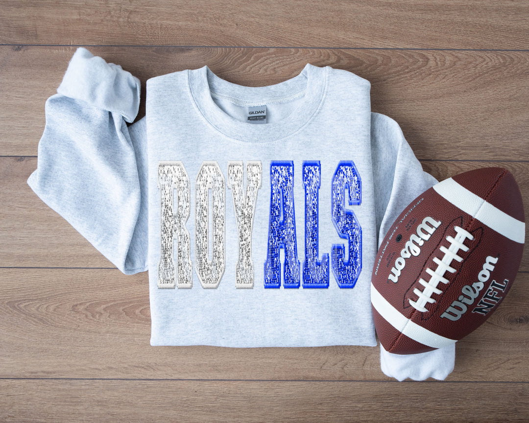 ROYALS SPLIT SEQUIN WHITE AND ROYAL