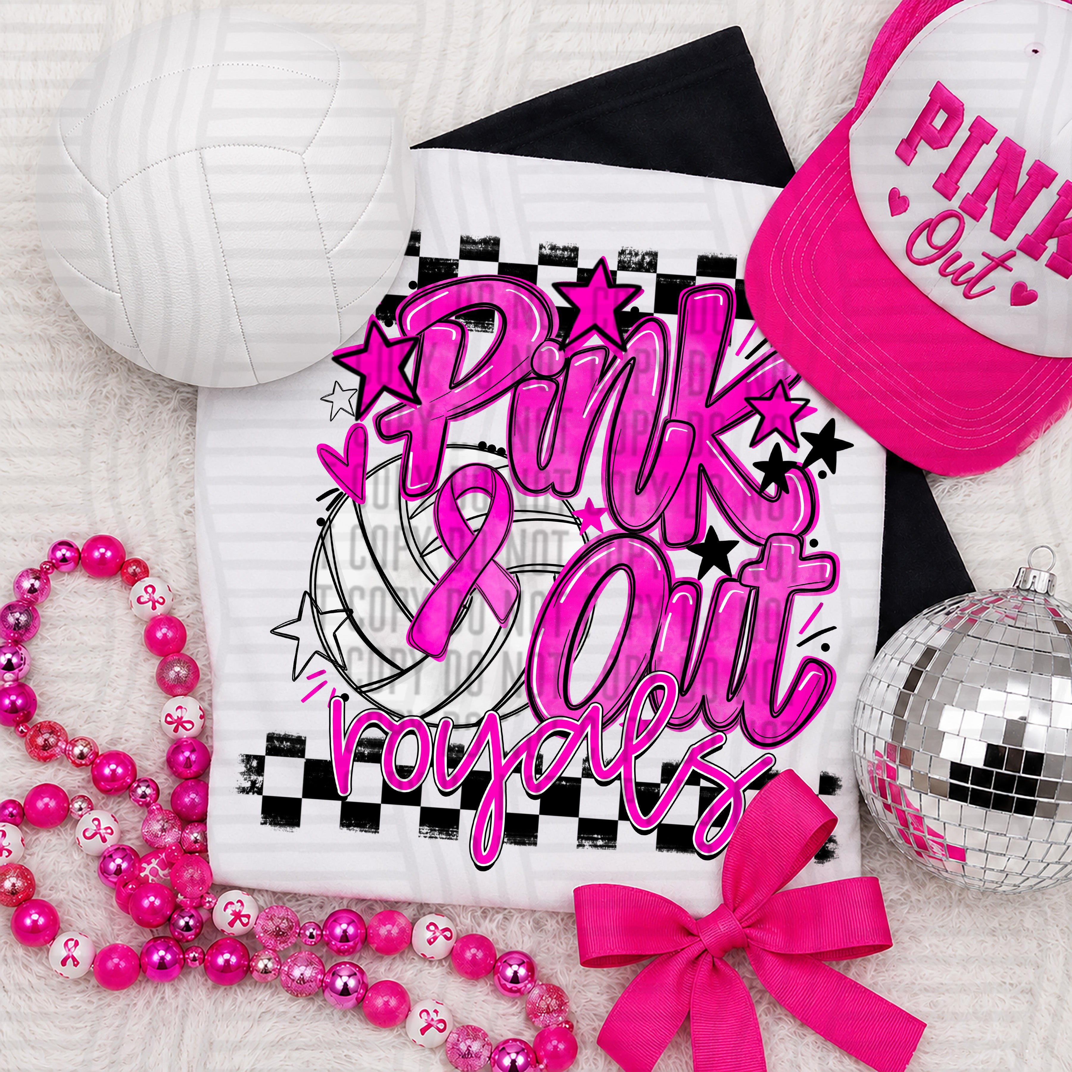 Pink Out Volleyball Royals design
