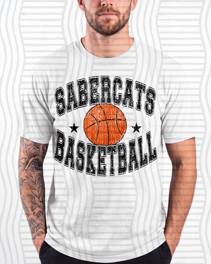 Sabercats Basketball Varsity Mascots DTF transfer