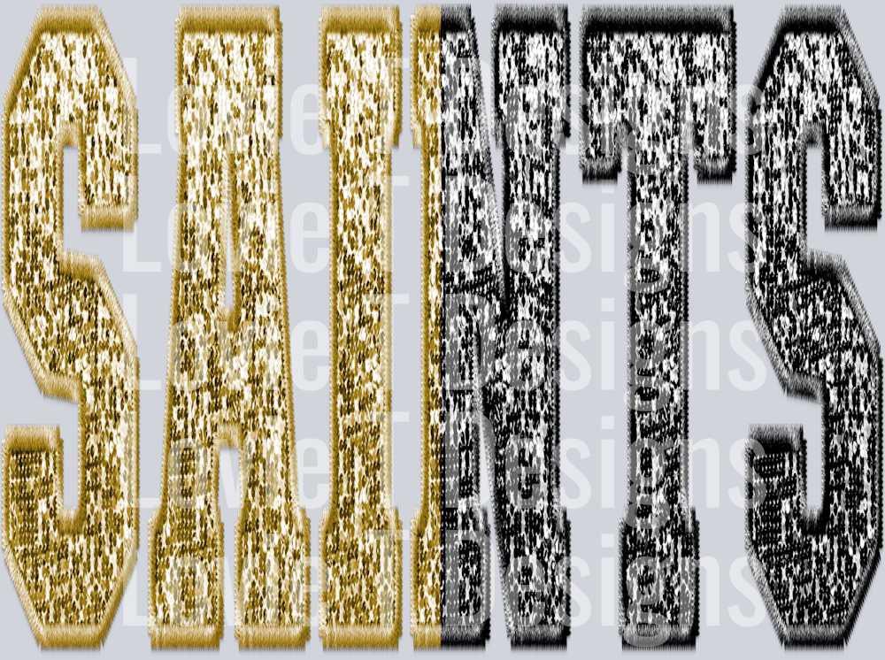 SAINTS SPLIT SEQUIN GOLD AND BLACK