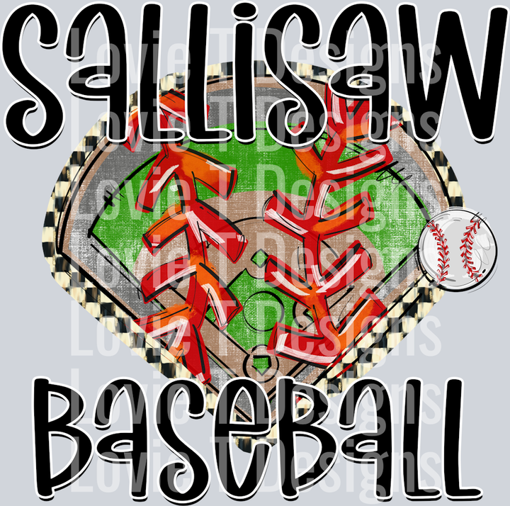 SALLISAW BASEBALL LACES FIELD ORANGE