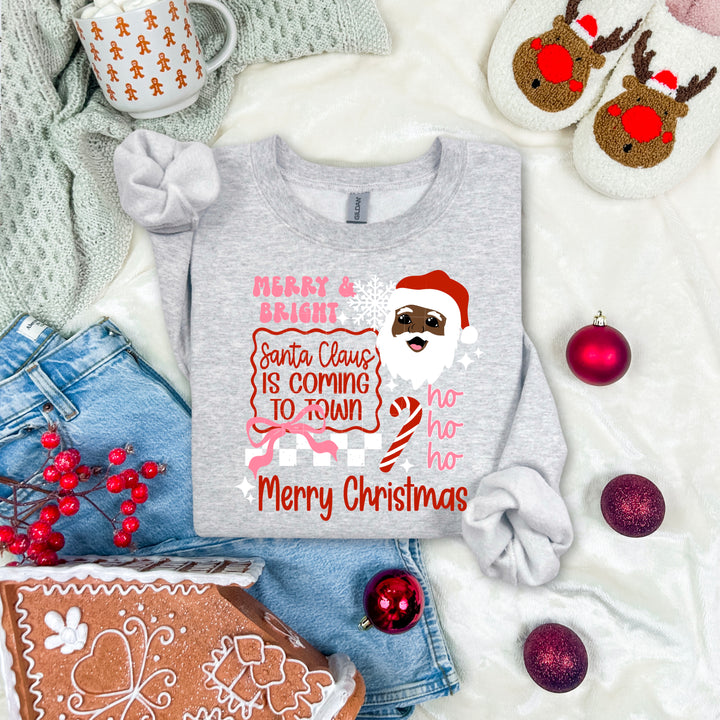 Santa Claus Is Coming to Town Darker Skin Tone DTF transfer design – image 1