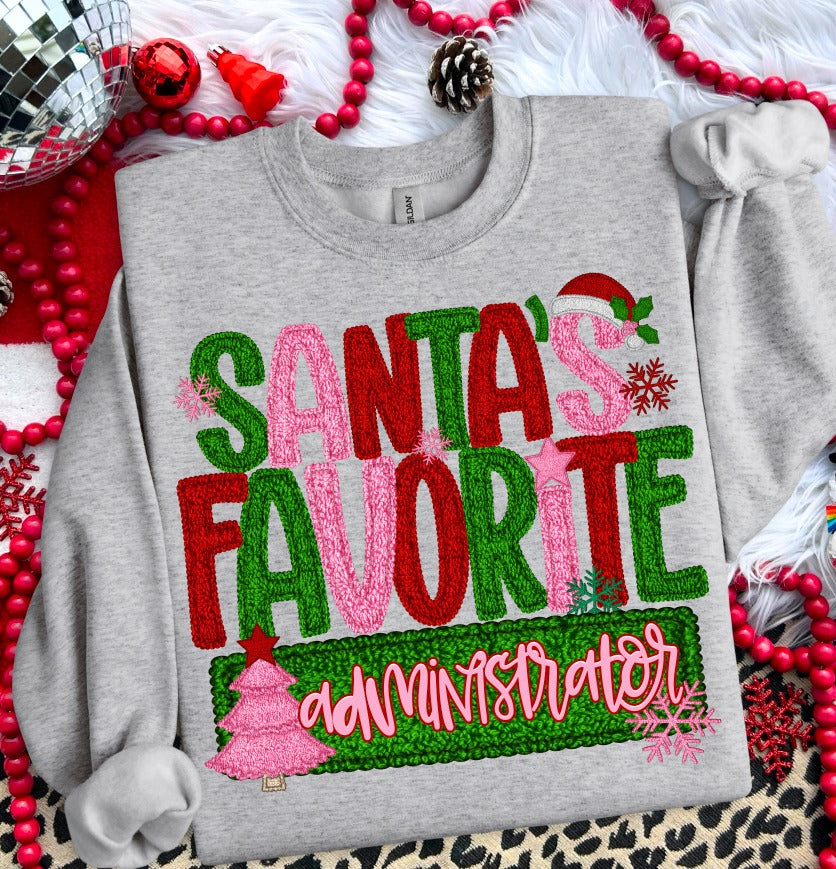 Santa’s Favorite Administrator DTF transfer design – image 1
