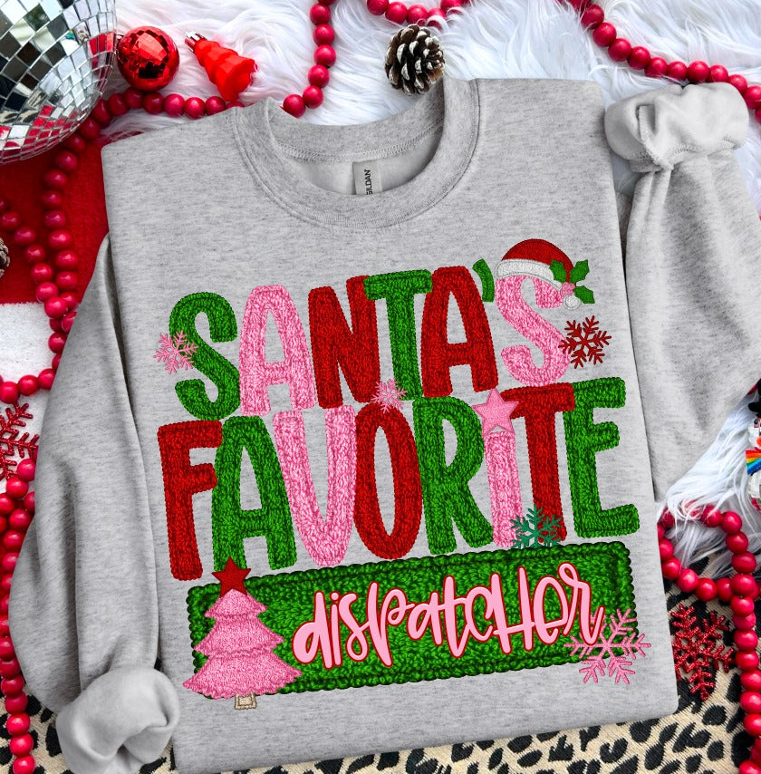Santa’s Favorite Dispatcher DTF transfer design – image 1
