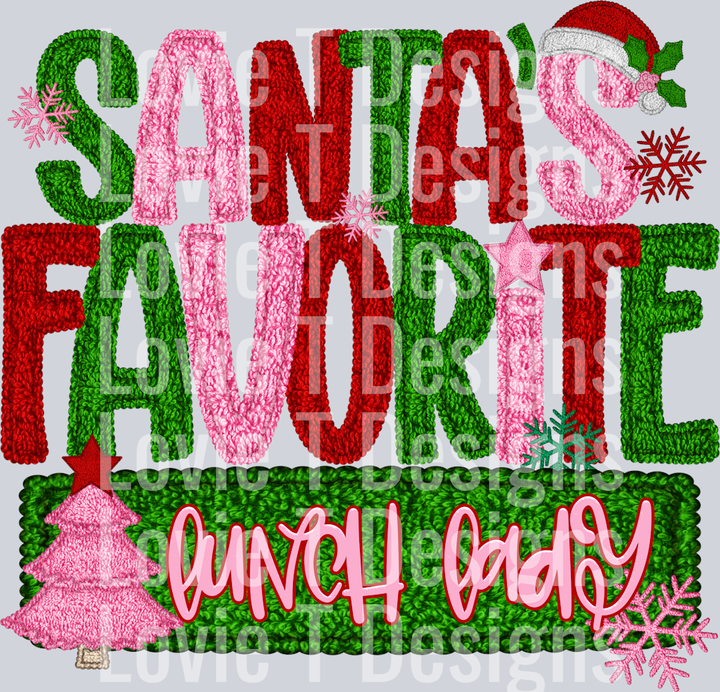 SANTAS FAVORITE lunch lady