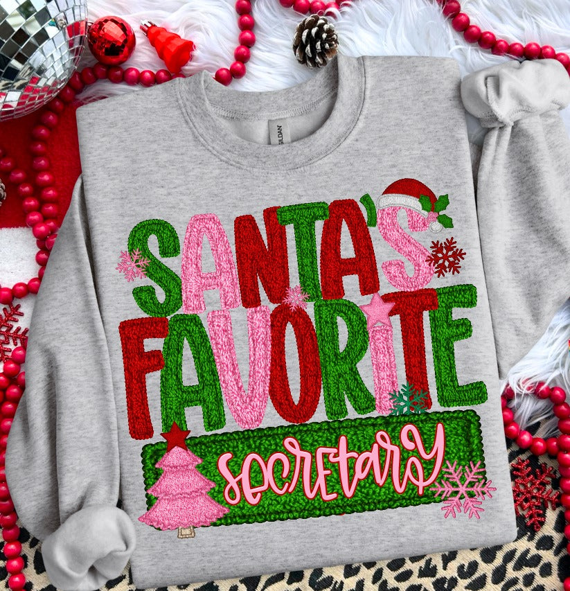 Santa’s Favorite Secretary DTF transfer design – image 1