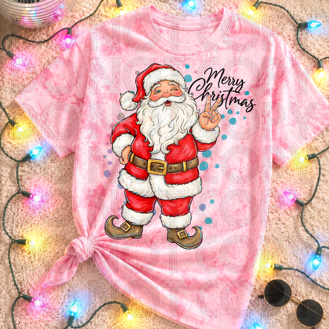 Santa Merry Christmas DTF transfer mockup