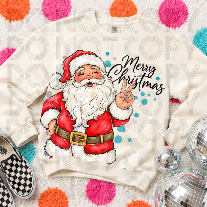Santa Merry Christmas DTF transfer mockup