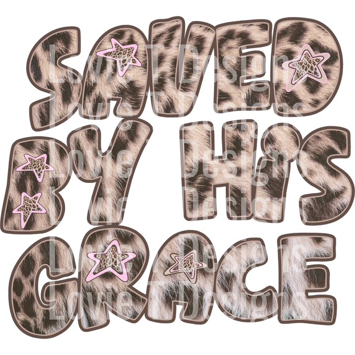 Saved by His Grace Muted Leopard – DTF Transfer
