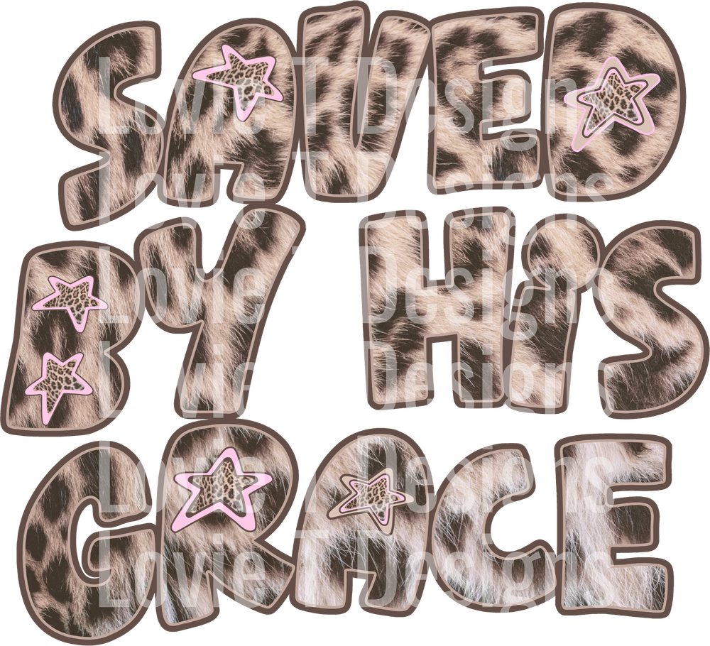 SAVED BY HIS GRACE MUTED LEOPARD