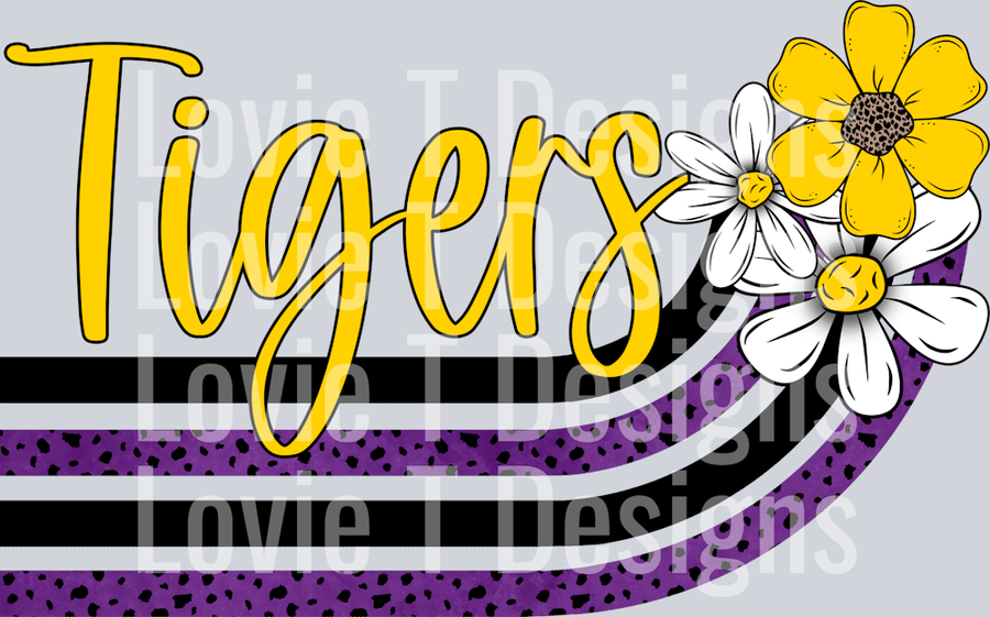 SCHOOL SWOOP Tigers Purple and Gold