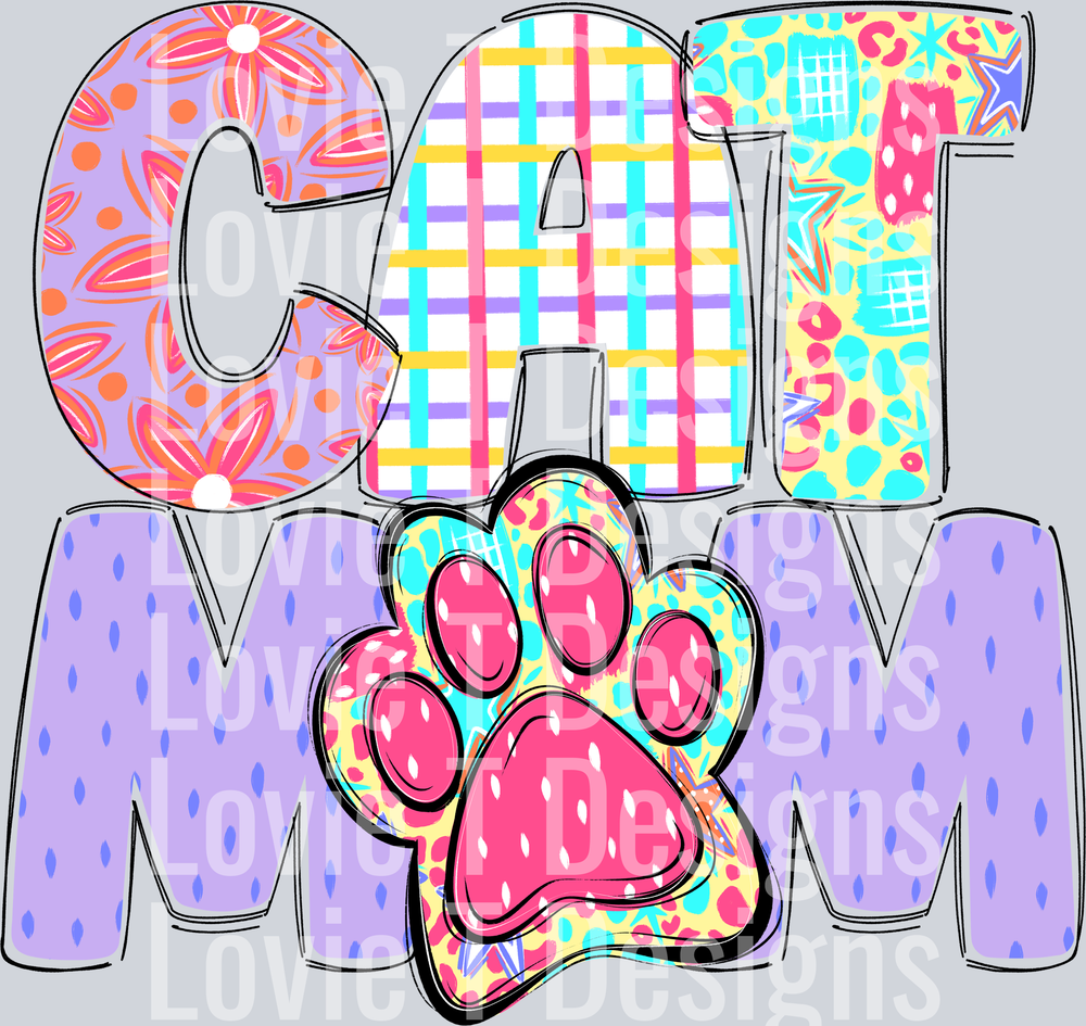 SCRIBBLE BRIGHTS CAT MOM