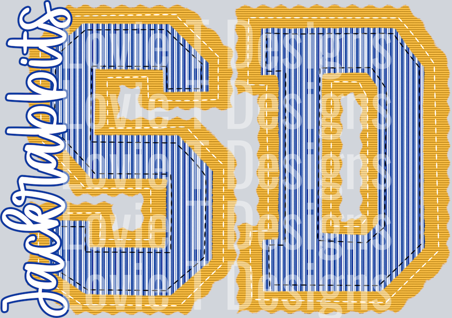 SD JACKRABBITS YELLOW GOLD BASE ROYAL TOP PREPSTER