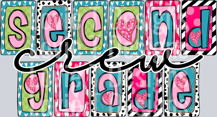 SECOND GRADE CREW BLOCK VALENTINES