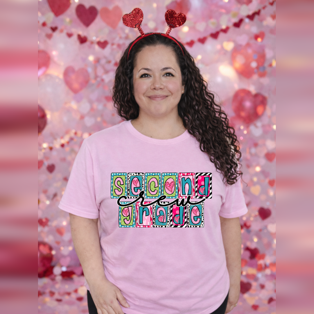 Second Grade Crew Block Valentines – DTF Transfer