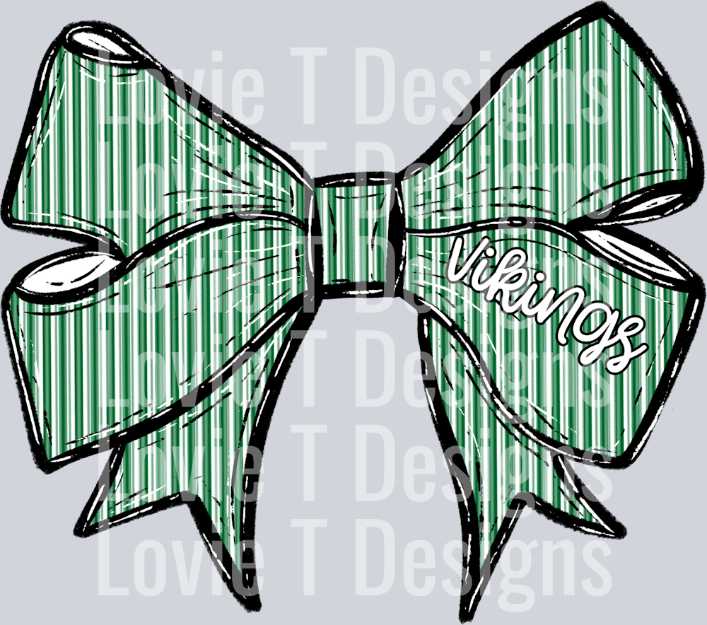 SEERSUCKER BOW KELLY GREEN VIKINGS