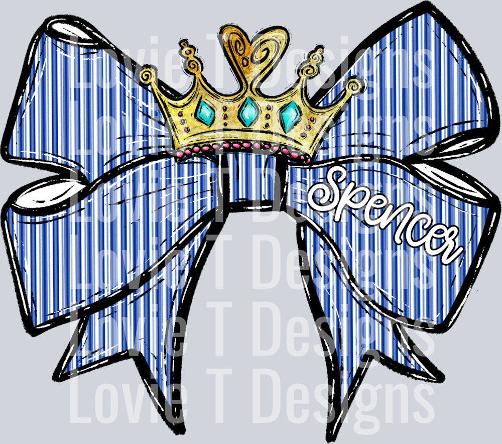 SEERSUCKER BOW SPENCER ROYAL WITH BOW